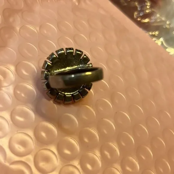 Banana Republic pearl and CZ statement ring size 6. Fair condition some scuffs. - Picture 5 of 5